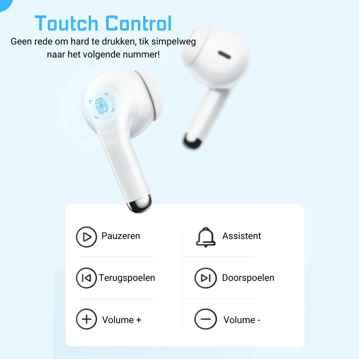 Noise Cancelling Oordopjes - Draadloze Oordopjes Bluetooth 5.1 - Draadloze Oortjes Noise Canceling - Gaming Oortjes - 24 Uur Gebruik - ENC - Meetings - Sporten - Gamen - Wit 11 Noise Cancelling Oordopjes - Draadloze Oordopjes Bluetooth 5.1 - Draadloze Oortjes Noise Canceling - Gaming Oortjes - 24 Uur Gebruik - ENC - Meetings - Sporten - Gamen - Wit - Afbeelding 9