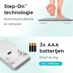 Qumax Slimme Weegschaal Met Lichaamsanalyse - Personenweegschaal Nederlandse App – Digitale Weegschaal Met 11 Meetfuncties – Anti-slip - Zwart 26 Qumax Slimme Weegschaal Met Lichaamsanalyse - Personenweegschaal Nederlandse App – Digitale Weegschaal Met 11 Meetfuncties – Anti-slip - Zwart -MEDISANA Shop 1200x1200 58