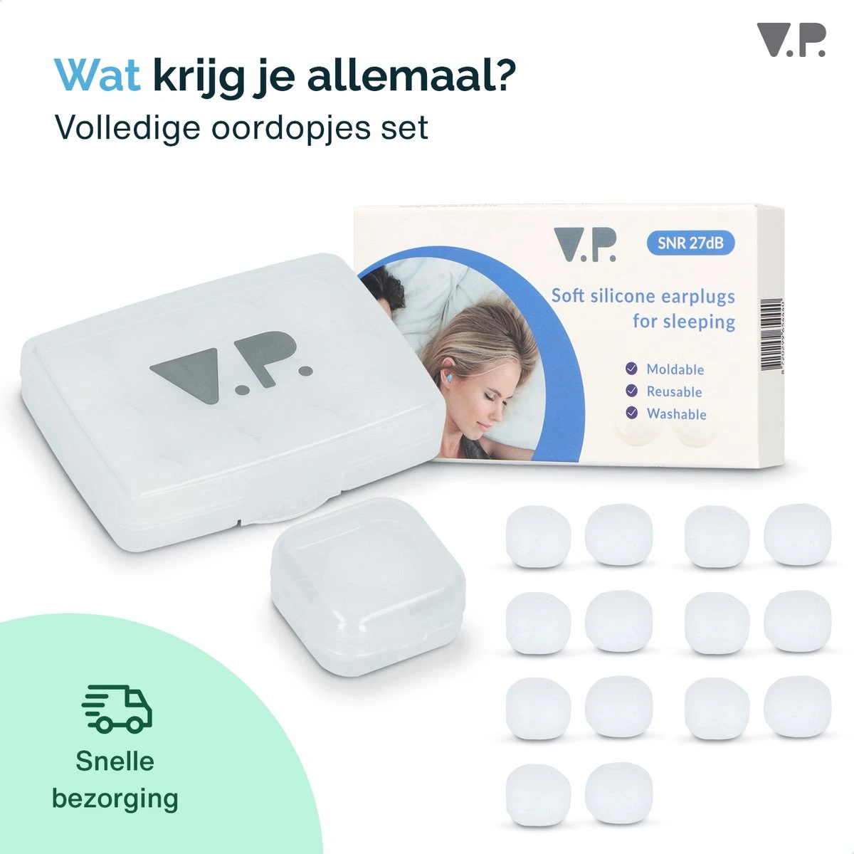V.P.® Sleep Plugs Oordoppen Voor Slapen- Zwem Oordopjes Volwassenen – Oordoppen Earplugs Festival – Anti Snurk Zwemdoppen 4 V.P.® Sleep Plugs Oordoppen Voor Slapen- Zwem Oordopjes Volwassenen – Oordoppen Earplugs Festival – Anti Snurk Zwemdoppen - Afbeelding 2