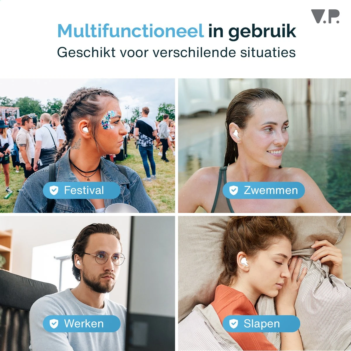 V.P.® Sleep Plugs Oordoppen Voor Slapen- Zwem Oordopjes Volwassenen – Oordoppen Earplugs Festival – Anti Snurk Zwemdoppen 5 V.P.® Sleep Plugs Oordoppen Voor Slapen- Zwem Oordopjes Volwassenen – Oordoppen Earplugs Festival – Anti Snurk Zwemdoppen - Afbeelding 3
