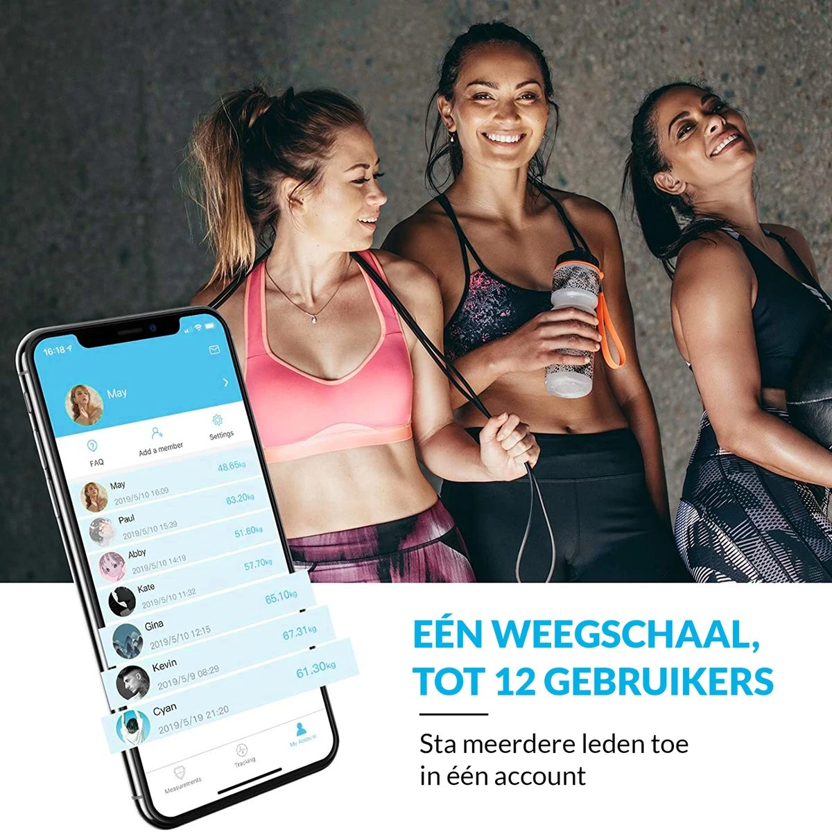 MM Brands Personen Weegschaal - Digitale Slimme Weegschaal Met Lichaamsanalyse - Inclusief App 9 MM Brands Personen Weegschaal - Digitale Slimme Weegschaal Met Lichaamsanalyse - Inclusief App - Afbeelding 7