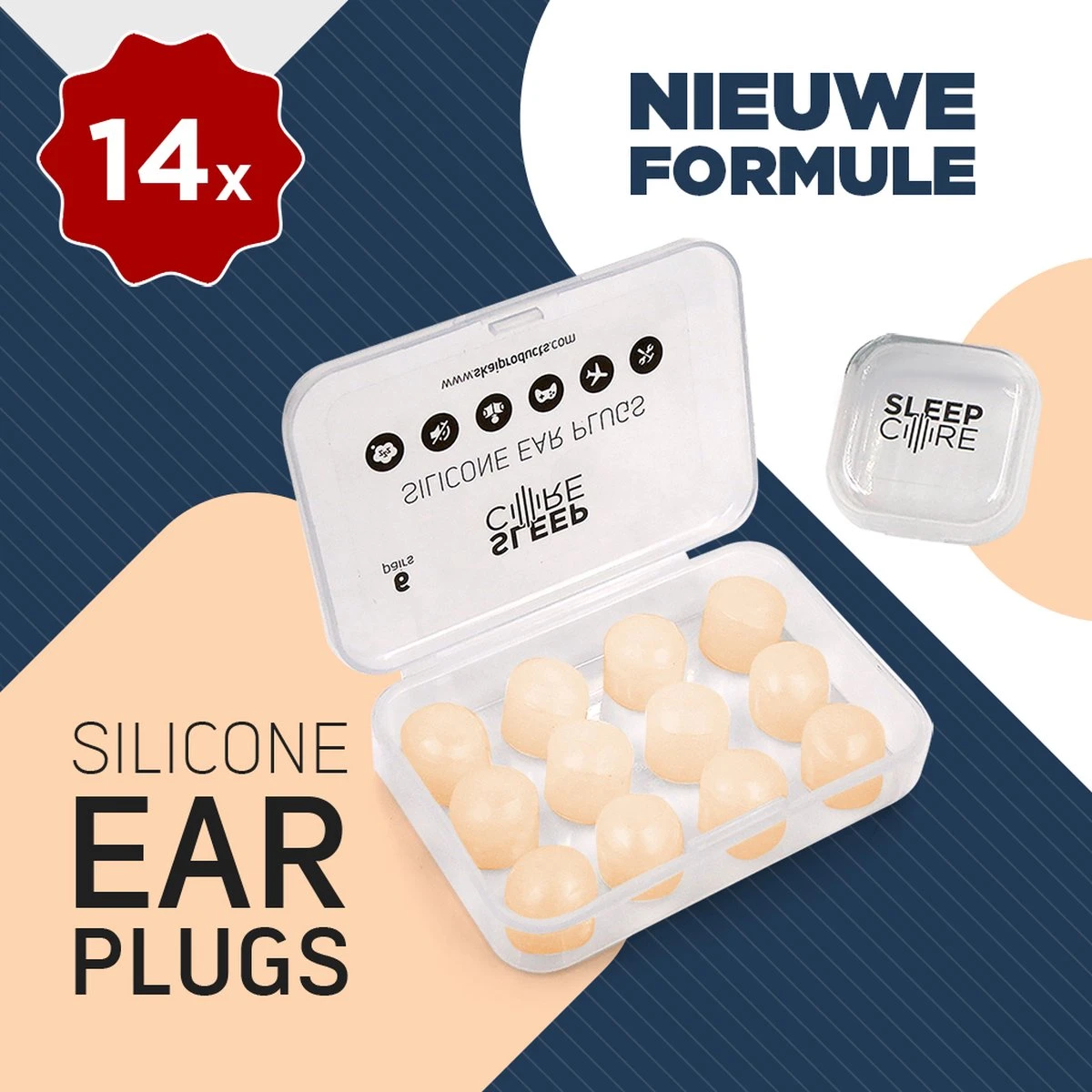 SleepCore® - 14x Slaap Oordopjes - Snurken - Slaapoordoppen - Zwem Oordoppen - Slapen - Geluidsoverlast Sound Plugs Festival Anti Snurk Slaaphulp Geluid Studeren Gehoorbescherming - Earplugs Lawaai Waterdicht Hoge Demping Kneedbare Siliconen Oortjes 3 SleepCore® - 14x Slaap Oordopjes - Snurken - Slaapoordoppen - Zwem Oordoppen - Slapen - Geluidsoverlast Sound Plugs Festival Anti Snurk Slaaphulp Geluid Studeren Gehoorbescherming - Earplugs Lawaai Waterdicht Hoge Demping Kneedbare Siliconen Oortjes