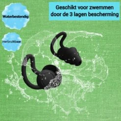 Merkloos Slaap Oordopjes – Oordoppen – Tegen Geluidsoverlast – Anti Snurk – Comfortabel – Wasbaar – Geluiddempende Earplugs – Gehoorbescherming – Slaap Earplugs – Reizen – Lezen – Werken – Slapen – Zwemmen – Festival – Snurk – 3 Lagen – 30DB – Zwart -MEDISANA Shop 1200x1200 618
