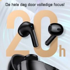Noise Cancelling Oordopjes - Draadloze Oordopjes Bluetooth 5.0 - Draadloze Oortjes Noise Cancelling IPX4 - 20 Uur Gebruik - ANC - Meetings - Sporten - Zwart -MEDISANA Shop 1200x1200 626