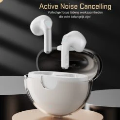 Noise Cancelling Oordopjes - Draadloze Oordopjes Bluetooth 5.0 - Draadloze Oortjes Noise Cancelling IPX4 - 20 Uur Gebruik - ANC - Meetings - Sporten - Zwart -MEDISANA Shop 1200x1200 628