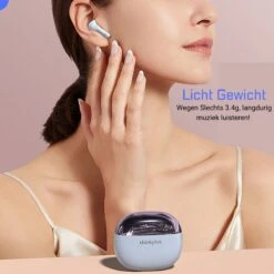 Noise Cancelling Oordopjes - Draadloze Oordopjes Bluetooth 5.1 - Draadloze Oortjes Noise Cancelling IPX4 - 20 Uur Gebruik - ANC - Meetings - Sporten - Paars -MEDISANA Shop 1200x1200 715