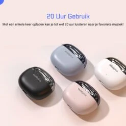 Noise Cancelling Oordopjes - Draadloze Oordopjes Bluetooth 5.1 - Draadloze Oortjes Noise Cancelling IPX4 - 20 Uur Gebruik - ANC - Meetings - Sporten - Paars -MEDISANA Shop 1200x1200 718