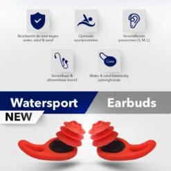 BLAUW® Surf Oordoppen Met Koord – Surfears Earplugs Gehoorbescherming – Zwemdoppen, Kitesurf & Watersport – Waterdichte Oordopjes – Zwemmen – Kite Oordoppen -MEDISANA Shop 1200x1200 756