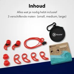 BLAUW® Surf Oordoppen Met Koord – Surfears Earplugs Gehoorbescherming – Zwemdoppen, Kitesurf & Watersport – Waterdichte Oordopjes – Zwemmen – Kite Oordoppen -MEDISANA Shop 1200x1200 759
