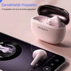 Noise Cancelling Oordopjes - Draadloze Oordopjes Bluetooth 5.1 - Draadloze Oortjes Noise Cancelling IPX4 - 20 Uur Gebruik - ANC - Meetings - Sporten - Roze -MEDISANA Shop 1200x1200 773