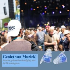 Merkloos J&M Oordoppen Gehoorbescherming 25 DB Voor Festivals, Muziek, Uitgaan En Concerten- Partyplugs- Incl. Waterdichte Opbergkoker Met Handige Sleutelclip- Muziekfilter- Werken Of Studeren- Slapen- Transparant -MEDISANA Shop 1200x1200 795