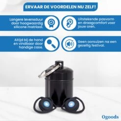Ogoods Noice Cancelling Oordoppen – Gehoorbescherming Tot 35 DB – Partyplugs - Voor: Slapen, Festivals, Concentratie - Incl. Opbergcase En Schoonmaakborstel 16 Ogoods Noice Cancelling Oordoppen – Gehoorbescherming Tot 35 DB – Partyplugs - Voor: Slapen, Festivals, Concentratie - Incl. Opbergcase En Schoonmaakborstel -MEDISANA Shop 1200x1200 799
