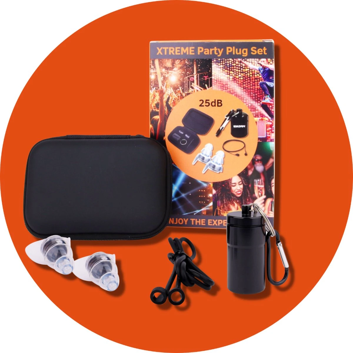 Enjoy Living - Premium Oordopjes Festival Set - Transparant - 25dB Gehoorbescherming - Concert Oordoppen - Membraanfilter Voor Betere Muziek Beleving - Earplugs / PartyPlug Incl. Handige Opbergcase & Nekkoord 3 Enjoy Living - Premium Oordopjes Festival Set - Transparant - 25dB Gehoorbescherming - Concert Oordoppen - Membraanfilter Voor Betere Muziek Beleving - Earplugs / PartyPlug Incl. Handige Opbergcase & Nekkoord