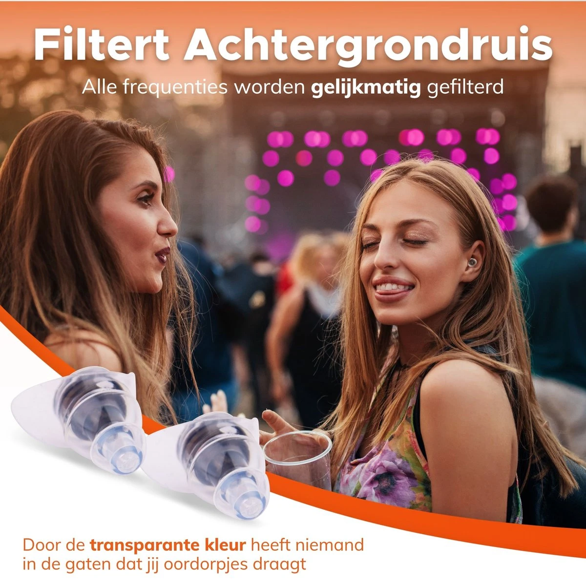 Enjoy Living - Premium Oordopjes Festival Set - Transparant - 25dB Gehoorbescherming - Concert Oordoppen - Membraanfilter Voor Betere Muziek Beleving - Earplugs / PartyPlug Incl. Handige Opbergcase & Nekkoord 12 Enjoy Living - Premium Oordopjes Festival Set - Transparant - 25dB Gehoorbescherming - Concert Oordoppen - Membraanfilter Voor Betere Muziek Beleving - Earplugs / PartyPlug Incl. Handige Opbergcase & Nekkoord - Afbeelding 10