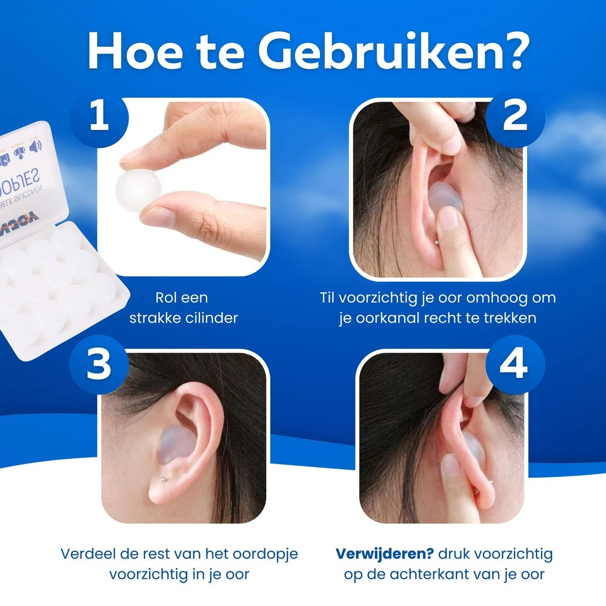 14x Premium Siliconen Oordopjes Slapen - 27dB - Kneedbare Transparante Oordoppen Slapen - Ook Perfect Voor Zijslapers - Slaapoordoppen - Slaap Oordopjes - Sleep Plugs 4 14x Premium Siliconen Oordopjes Slapen - 27dB - Kneedbare Transparante Oordoppen Slapen - Ook Perfect Voor Zijslapers - Slaapoordoppen - Slaap Oordopjes - Sleep Plugs - Afbeelding 2