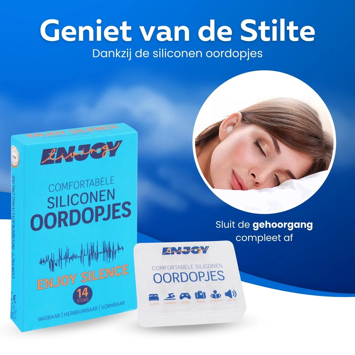 14x Premium Siliconen Oordopjes Slapen - 27dB - Kneedbare Transparante Oordoppen Slapen - Ook Perfect Voor Zijslapers - Slaapoordoppen - Slaap Oordopjes - Sleep Plugs 6 14x Premium Siliconen Oordopjes Slapen - 27dB - Kneedbare Transparante Oordoppen Slapen - Ook Perfect Voor Zijslapers - Slaapoordoppen - Slaap Oordopjes - Sleep Plugs - Afbeelding 4