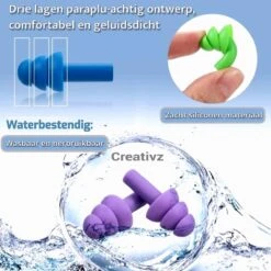 Creativz Premium | Oordopjes Slapen | 16 STUKS | Sleep Plugs | Oordoppen Slapen | Oordopjes Snurken | Slaap Oordopjes | Herriestoppers | Met Opbergbox |