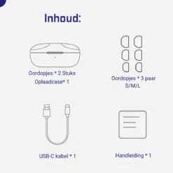 Noise Cancelling Oordopjes Slapen - Draadloze Oordopjes Bluetooth 5.2 - Slaap Hoofdtelefoon Voor Slapen - Anti Touch Slaap Stand - 26 Uur Gebruik - Met App -MEDISANA Shop 1200x1200 886