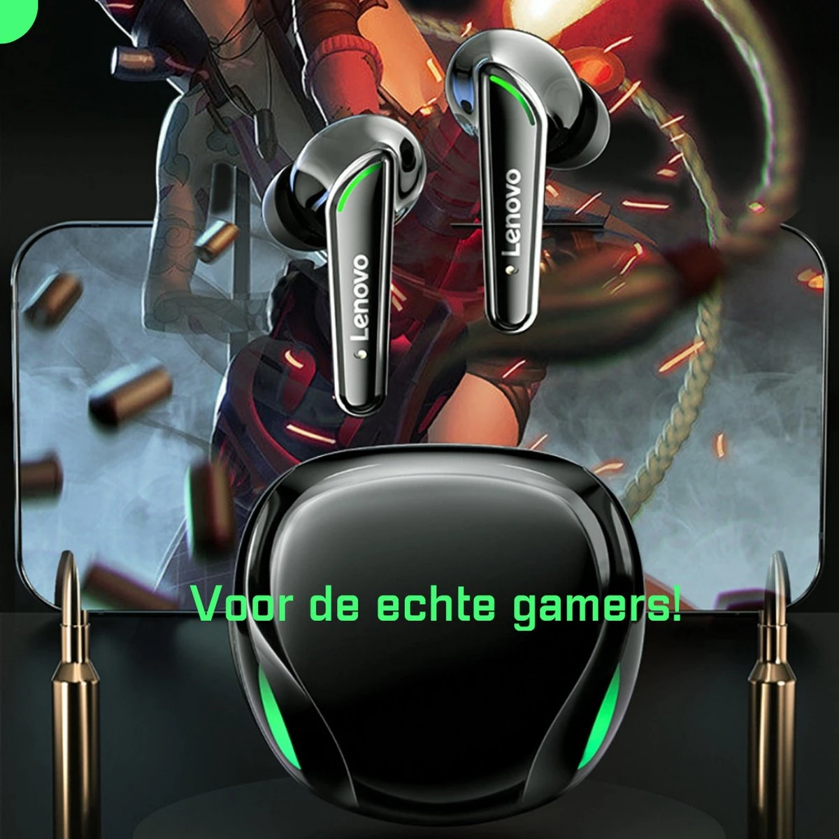 Noise Cancelling Oordopjes - Draadloze Oordopjes Bluetooth 5.1 - Draadloze Oortjes Noise Canceling - Gaming Oortjes - 32 Uur Gebruik - ENC - Meetings - Sporten - Gamen 4 Noise Cancelling Oordopjes - Draadloze Oordopjes Bluetooth 5.1 - Draadloze Oortjes Noise Canceling - Gaming Oortjes - 32 Uur Gebruik - ENC - Meetings - Sporten - Gamen - Afbeelding 3