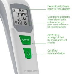 Medisana TM 760 Infrarood Multifunctionele Thermometer - Meet Contactloos Temperatuur Via Voorhoofd - Ook Andere Objecten -MEDISANA Shop 1200x1200 958