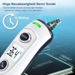 Librie Oorthermometer Voorhoofdthermometer Medische Thermometer Infrarood Thermometer Koortsthermometer Digitale Thermometer Babythermometer Koorts Meten Slimme Thermometer Temperatuurmeter-Incl Batterijen En NL/FR/EN Handleiding -MEDISANA Shop 1200x1200 988