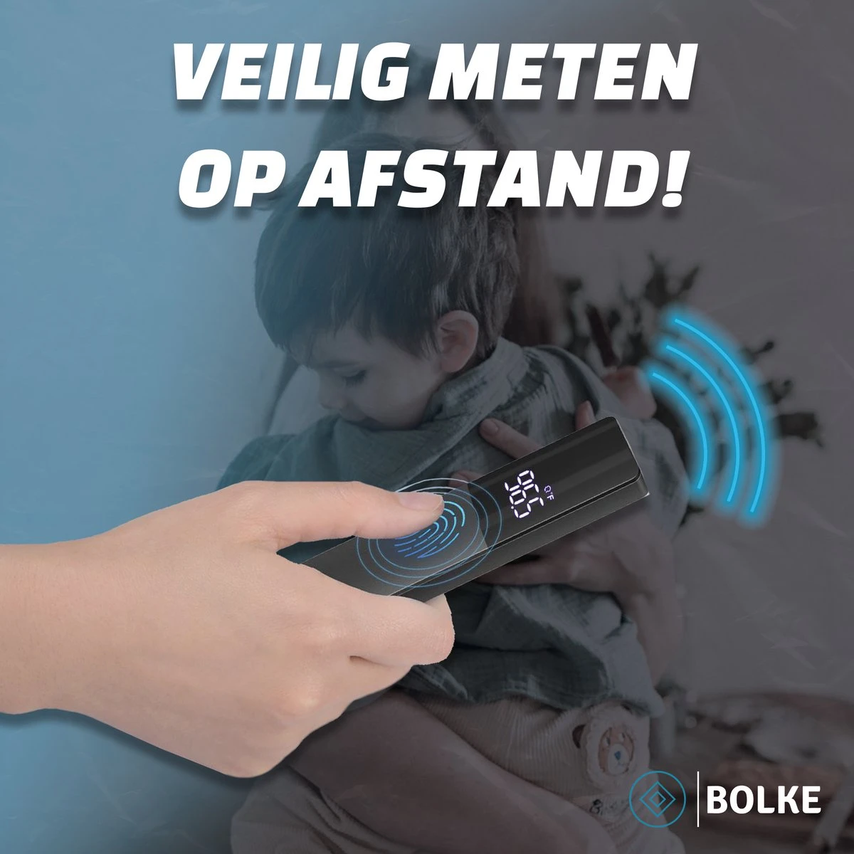 Bolke® - Thermometer - Infrarood Thermometer - Thermometer Lichaam - Thermometer Baby - Thermometer Voorhoofd - Voorhoofd Thermometer 6 Bolke® - Thermometer - Infrarood Thermometer - Thermometer Lichaam - Thermometer Baby - Thermometer Voorhoofd - Voorhoofd Thermometer - Afbeelding 4