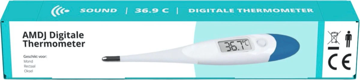 Digitale Thermometer - Voor Baby's, Kinderen En Volwassenen - Temperatuur Meten Via Oksel, Mond Of Rectaal - Lichaamstemperatuur - Koorts Meting - Meet Instrument 5 Digitale Thermometer - Voor Baby's, Kinderen En Volwassenen - Temperatuur Meten Via Oksel, Mond Of Rectaal - Lichaamstemperatuur - Koorts Meting - Meet Instrument - Afbeelding 4