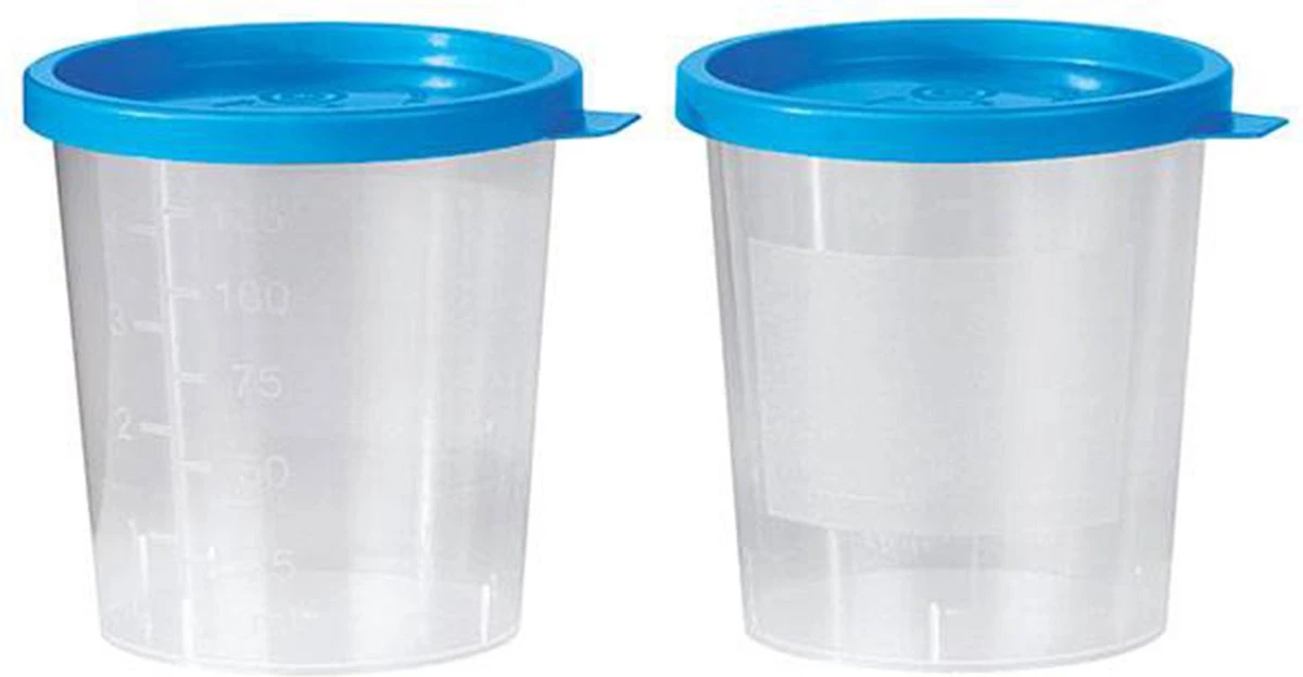 Merkloos Urine Potjes Blauwe Deksel – 10 Stuks Eenvoudiger - Cup – Beker - 125 ML – Afsluitbaar Urine Containers – Bakje Voor Urine – Herbruikbare Containers 3 Merkloos Urine Potjes Blauwe Deksel – 10 Stuks Eenvoudiger - Cup – Beker - 125 ML – Afsluitbaar Urine Containers – Bakje Voor Urine – Herbruikbare Containers