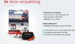 Alpine Motosafe Tour - Motor Oordoppen - Gehoorbescherming Tour - Wit - 1 Set - 17dB -MEDISANA Shop 1200x709
