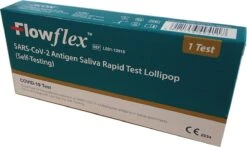 Flowflex™ | 5 Stuks Covid19 Speekseltest Lollipop | CE2934 Gekeurd | Per Stuk Verpakt | NL Gebruiksinstructie | Kindvriendelijk | Zelftest Corona Thuistest | Nederlandse Handleiding