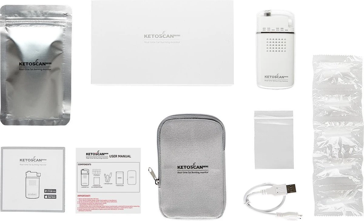 Ketoscan Mini - Ketosis Meter - Bluetooth - Gas Sensor - Fatburner Meter - Oplaadbaar 4 Ketoscan Mini - Ketosis Meter - Bluetooth - Gas Sensor - Fatburner Meter - Oplaadbaar - Afbeelding 2