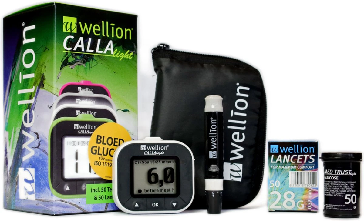 Wellion Calla Light Startpakket (met 50 Strips En 50 Lancetten) - Paars 8 Wellion Calla Light Startpakket (met 50 Strips En 50 Lancetten) - Paars - Afbeelding 6
