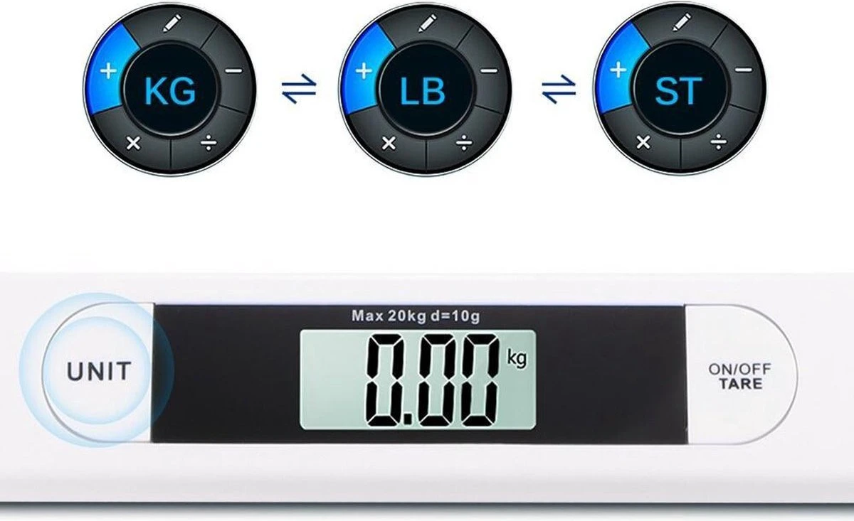 A&K Baby Weegschaal - Digitaal - Multifunctioneel - Babyweegschaal - Inclusief Batterijen – Personenweegschaal - Dierenweegschaal - Roze 10 A&K Baby Weegschaal - Digitaal - Multifunctioneel - Babyweegschaal - Inclusief Batterijen – Personenweegschaal - Dierenweegschaal - Roze - Afbeelding 8