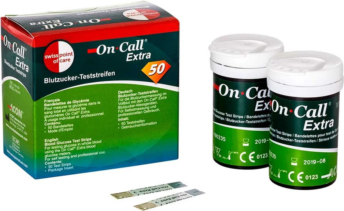 On Call Extra Glucose Teststrips (x50) 6 On Call Extra Glucose Teststrips (x50) - Afbeelding 4