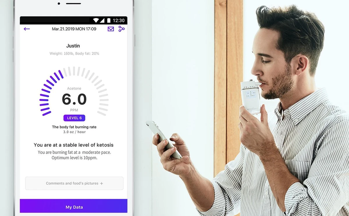 Ketoscan Mini - Ketosis Meter - Bluetooth - Gas Sensor - Fatburner Meter - Oplaadbaar 5 Ketoscan Mini - Ketosis Meter - Bluetooth - Gas Sensor - Fatburner Meter - Oplaadbaar - Afbeelding 3