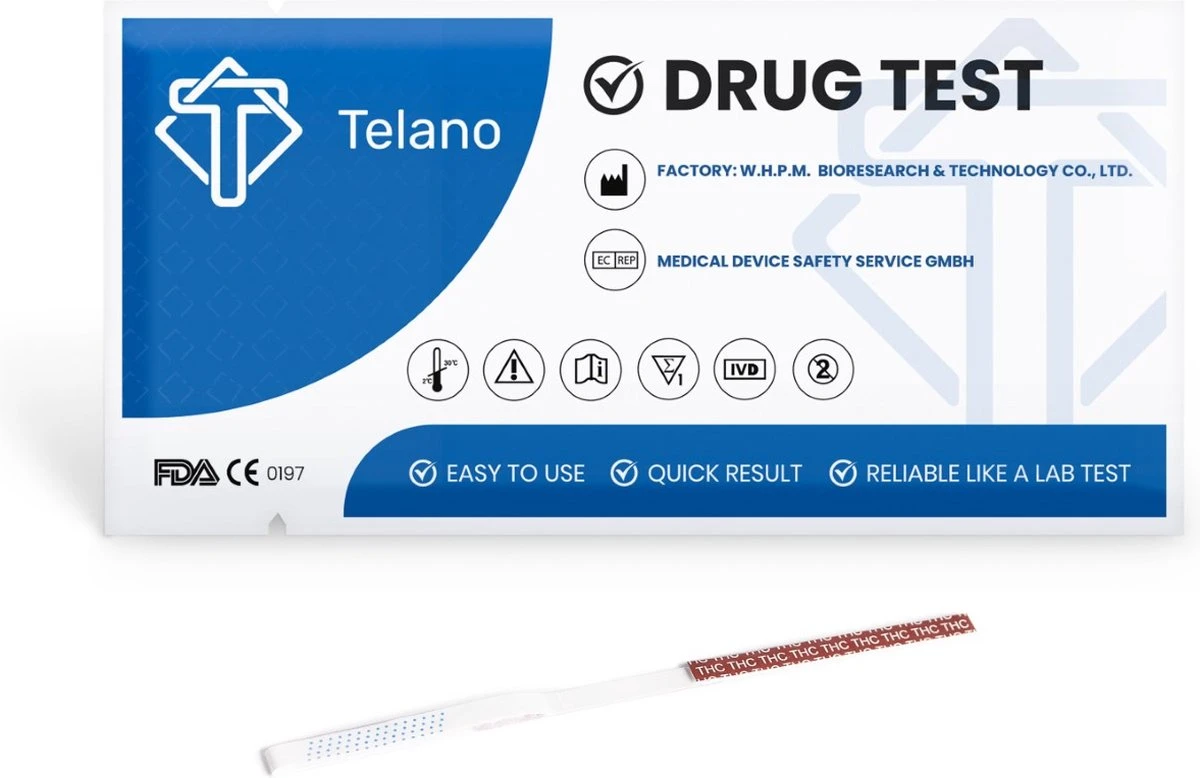 Telano Drugstest 5 Stuks Cannabis THC (Wiet Marihuana) Drugtesten Urine Strips 11 Telano Drugstest 5 Stuks Cannabis THC (Wiet Marihuana) Drugtesten Urine Strips - Afbeelding 9