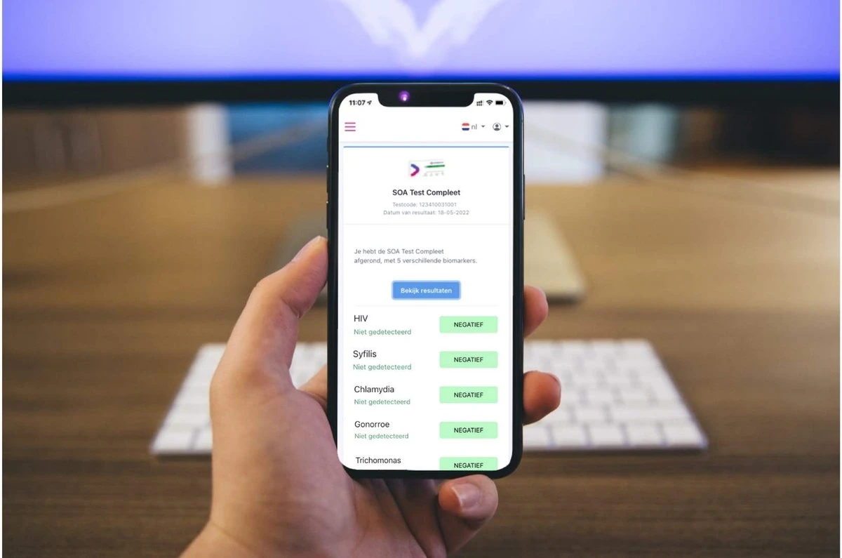 Homed-IQ - SOA Test Voor Vrouwen - Test Op: HIV, Chlamydia, Gonorroe, Trichomonas En Syfilis - Laboratorium Test 5 Homed-IQ - SOA Test Voor Vrouwen - Test Op: HIV, Chlamydia, Gonorroe, Trichomonas En Syfilis - Laboratorium Test - Afbeelding 3