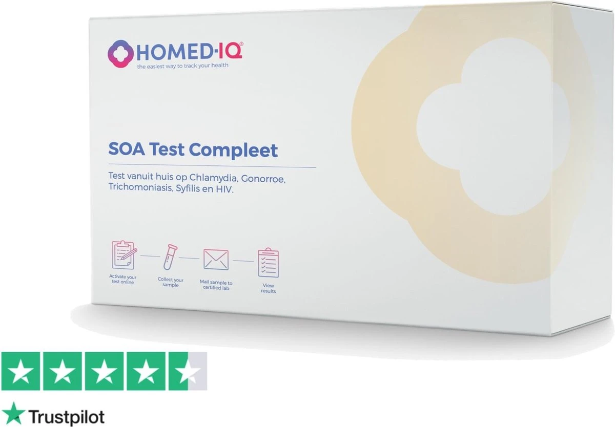 Homed-IQ - SOA Test Voor Vrouwen - Test Op: HIV, Chlamydia, Gonorroe, Trichomonas En Syfilis - Laboratorium Test 3 Homed-IQ - SOA Test Voor Vrouwen - Test Op: HIV, Chlamydia, Gonorroe, Trichomonas En Syfilis - Laboratorium Test