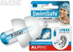 Alpine SwimSafe - Zwem Oordoppen - Voorkomt Oorpijn - Met Filters - Wit - SNR 10 DB - 1 Paar -MEDISANA Shop 1200x855 1