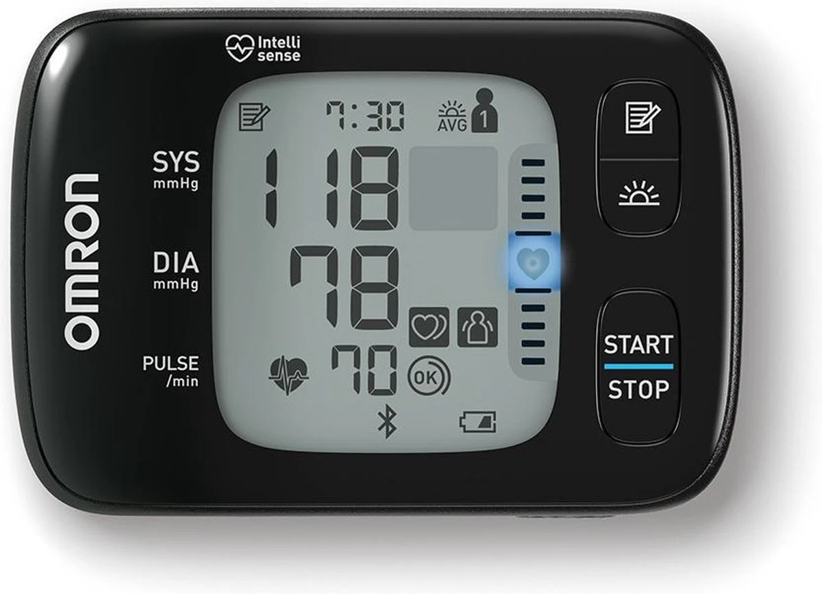OMRON RS7 Intelli IT Bloeddrukmeter Pols - Blood Pressure Monitor Met Hartslagmeter – Onregelmatige Hartslag -Klinisch Gevalideerde Polsbloeddrukmeter - Met Mobiele App - 13,5 Tot 21,5 Cm Manchet – 3 Jaar Garantie 5 OMRON RS7 Intelli IT Bloeddrukmeter Pols - Blood Pressure Monitor Met Hartslagmeter – Onregelmatige Hartslag -Klinisch Gevalideerde Polsbloeddrukmeter - Met Mobiele App - 13,5 Tot 21,5 Cm Manchet – 3 Jaar Garantie - Afbeelding 3
