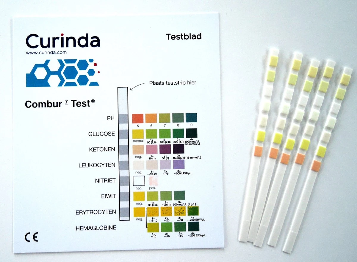 Urine ZelfTest Strips - 5 Stuks- Combur 7 - Met Duidelijk Testblad - Blaasontsteking- Lever/Nier- Ketose - Bloed - Urinetest - Brievenbus-levering 9 Urine ZelfTest Strips - 5 Stuks- Combur 7 - Met Duidelijk Testblad - Blaasontsteking- Lever/Nier- Ketose - Bloed - Urinetest - Brievenbus-levering - Afbeelding 7
