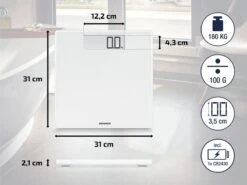 Leifheit Soehnle Personenweegschaal Digitaal Style Sense Safe 100 - Wit - Tot 180 Kg - Incl. Batterijen -MEDISANA Shop 1200x899 10