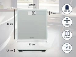 Soehnle Personenweegschaal Digitaal Style Sense Compact 300 - Betonlook - Tot 180 Kg - Incl. Batterijen -MEDISANA Shop 1200x899 7