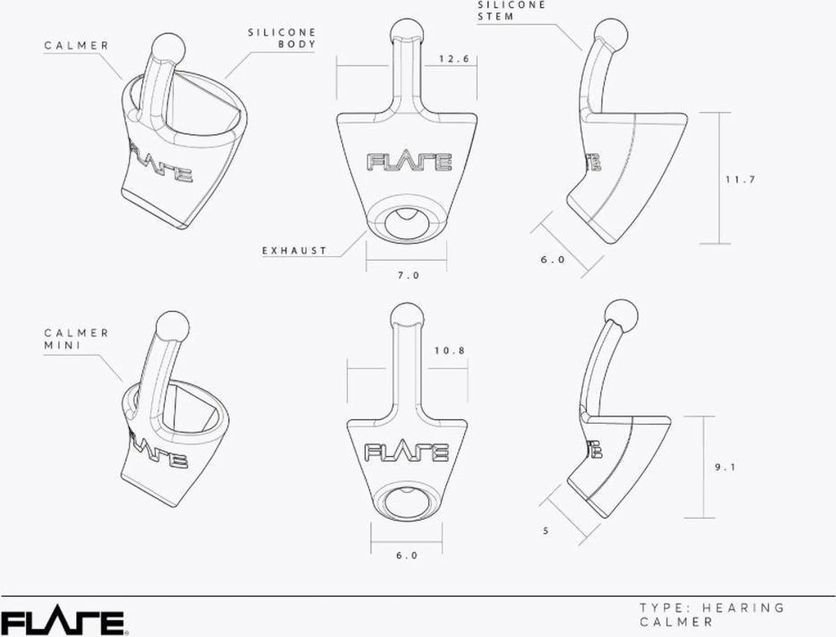 CALMER | Grijs | Een Klein Oordopje Dat Stress Vermindert | Verhoogt Geluidskwaliteit | Flare Audio 5 CALMER | Grijs | Een Klein Oordopje Dat Stress Vermindert | Verhoogt Geluidskwaliteit | Flare Audio - Afbeelding 3