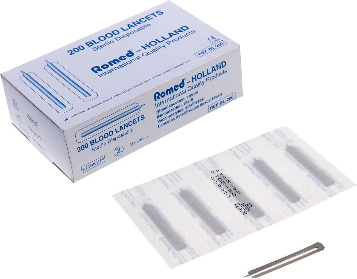 Bloedlancetten Bl-200 - 200 Stuks - Blarenprikkers - Blaren 3 Bloedlancetten Bl-200 - 200 Stuks - Blarenprikkers - Blaren