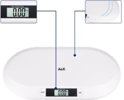 A&K Baby Weegschaal - Digitaal - Multifunctioneel - Babyweegschaal - Inclusief Batterijen – Personenweegschaal - Dierenweegschaal - Blauw -MEDISANA Shop 1200x973