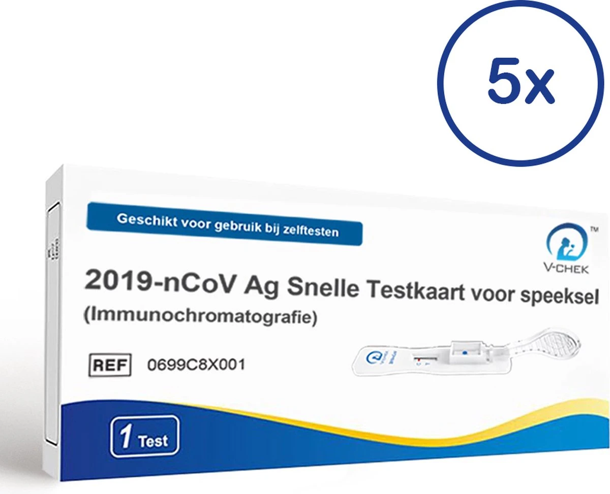 Speeksel Test Covid 19 – Lollypop Zelftest - V-chek - 5 Stuks 3 Speeksel Test Covid 19 – Lollypop Zelftest - V-chek - 5 Stuks