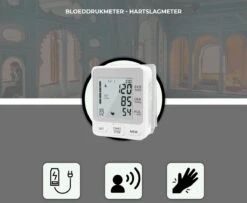 Qualitech Bloeddrukmeter - Hartslagmeter - Bloeddrukmeter Pols - Blood Pressure Monitor - Spraak - Accu - Geheugen -MEDISANA Shop 1200x988