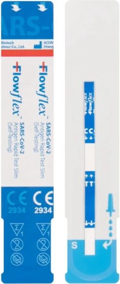 ACON Flowflex Zelftest Corona, Covid 19 – 5 Stuks – NL Handleiding – Nieuwste 2022 Test – Duurzame Verpakking - Minder Plastic -MEDISANA Shop 508x1200