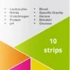 Medicon 10 Urine Test - 10 Urinetest Strips - Blaasontsteking - Urine Monster - 10 Parameters - Leukocyten - Nitriet - Urobilinogeen - Ketonen - Eiwitten - PH - Bloed - Soortelijk Gewicht - Bilirubine - Glucose - Ketonentest -MEDISANA Shop 528x1200 1